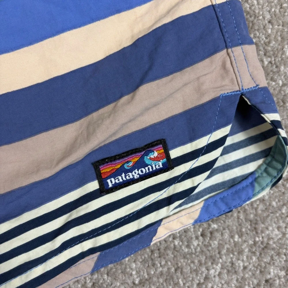 Patagonia Womens NetPlus Striped Board Shorts Blue Multi Color Size 6